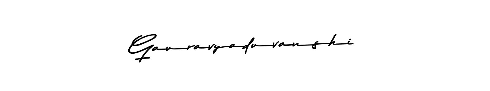 Create a beautiful signature design for name Gauravyaduvanshi. With this signature (Asem Kandis PERSONAL USE) fonts, you can make a handwritten signature for free. Gauravyaduvanshi signature style 9 images and pictures png