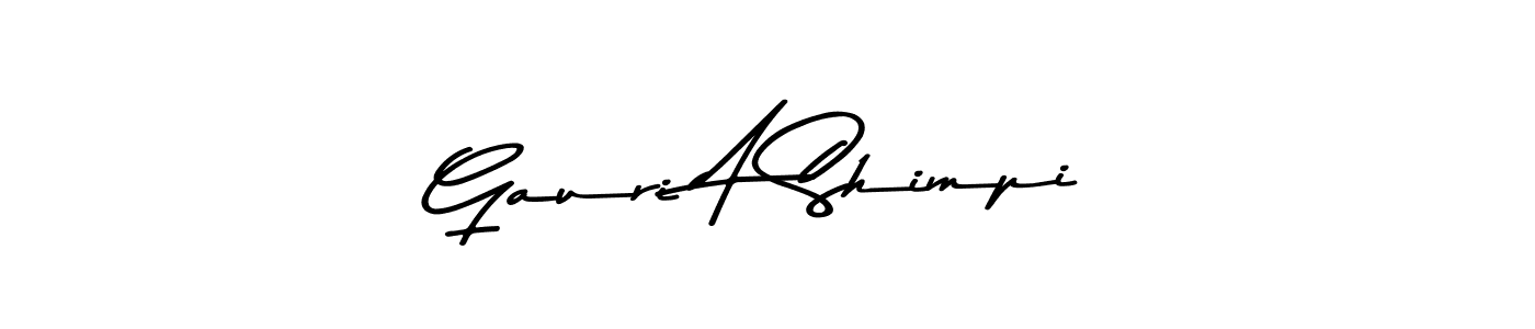 Make a beautiful signature design for name Gauri A Shimpi. With this signature (Asem Kandis PERSONAL USE) style, you can create a handwritten signature for free. Gauri A Shimpi signature style 9 images and pictures png