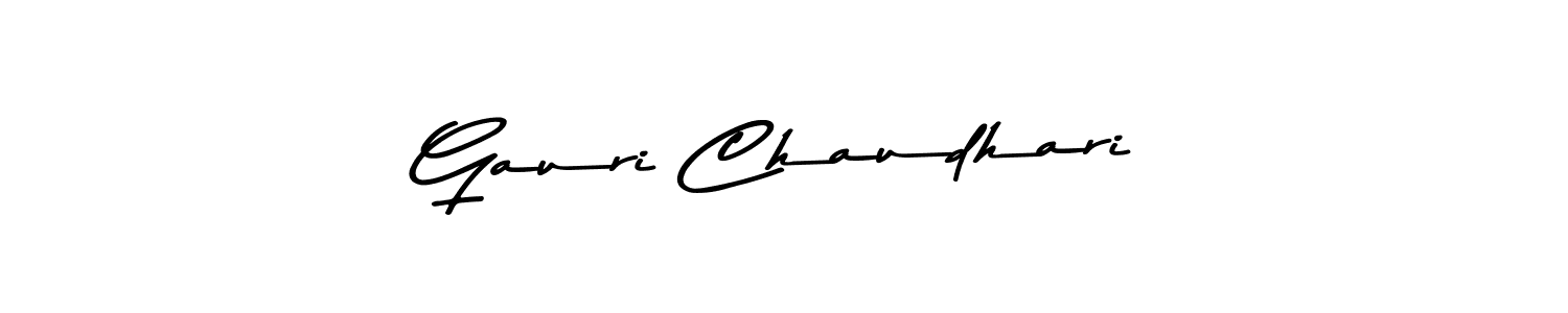 How to make Gauri Chaudhari name signature. Use Asem Kandis PERSONAL USE style for creating short signs online. This is the latest handwritten sign. Gauri Chaudhari signature style 9 images and pictures png