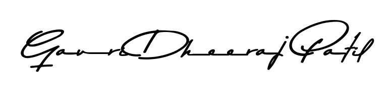 The Asem Kandis PERSONAL USE lettering style adds unique flourish to name Gauri Dheeraj Patil. Stand out with a custom digital autograph made in seconds. Gauri Dheeraj Patil signature style 9 images and pictures png
