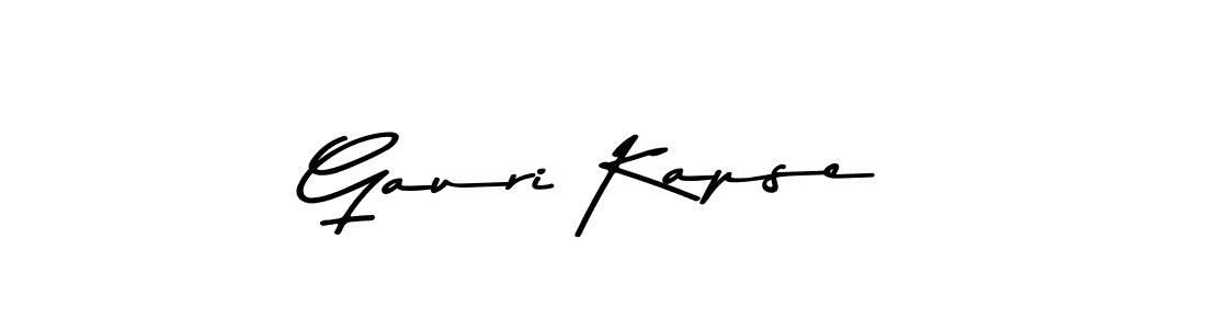 How to make Gauri Kapse name signature. Use Asem Kandis PERSONAL USE style for creating short signs online. This is the latest handwritten sign. Gauri Kapse signature style 9 images and pictures png