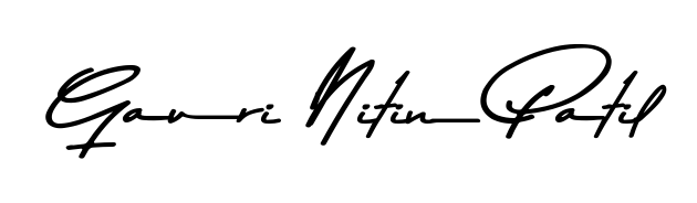 Make a beautiful signature design for name Gauri Nitin Patil. Use this online signature maker to create a handwritten signature for free. Gauri Nitin Patil signature style 9 images and pictures png