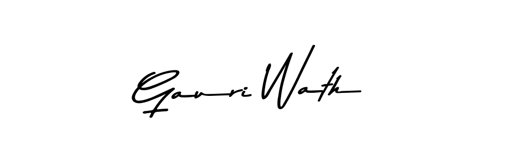 Use a signature maker to create a handwritten signature online. With this signature software, you can design (Asem Kandis PERSONAL USE) your own signature for name Gauri Wath. Gauri Wath signature style 9 images and pictures png