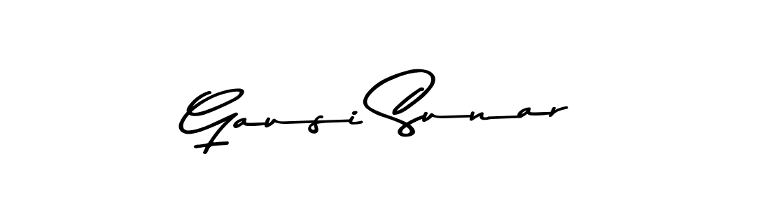 How to make Gausi Sunar name signature. Use Asem Kandis PERSONAL USE style for creating short signs online. This is the latest handwritten sign. Gausi Sunar signature style 9 images and pictures png
