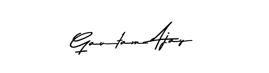 Design your own signature with our free online signature maker. With this signature software, you can create a handwritten (Asem Kandis PERSONAL USE) signature for name Gautam Ajay. Gautam Ajay signature style 9 images and pictures png