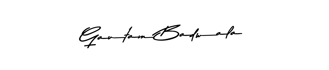 Design your own signature with our free online signature maker. With this signature software, you can create a handwritten (Asem Kandis PERSONAL USE) signature for name Gautam Badwala. Gautam Badwala signature style 9 images and pictures png