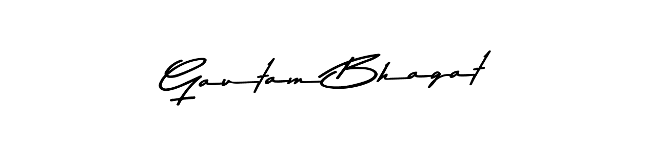 How to make Gautam Bhagat name signature. Use Asem Kandis PERSONAL USE style for creating short signs online. This is the latest handwritten sign. Gautam Bhagat signature style 9 images and pictures png
