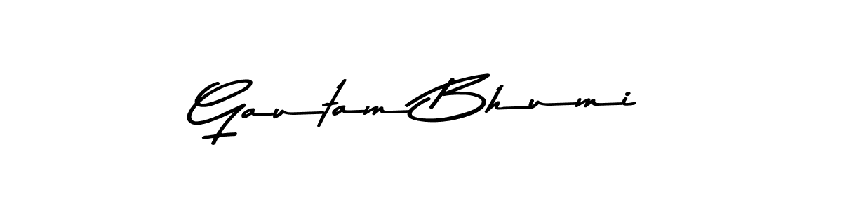 Create a beautiful signature design for name Gautam Bhumi. With this signature (Asem Kandis PERSONAL USE) fonts, you can make a handwritten signature for free. Gautam Bhumi signature style 9 images and pictures png