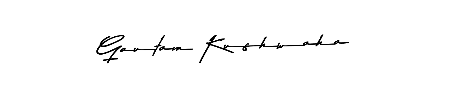 Create a beautiful signature design for name Gautam Kushwaha. With this signature (Asem Kandis PERSONAL USE) fonts, you can make a handwritten signature for free. Gautam Kushwaha signature style 9 images and pictures png