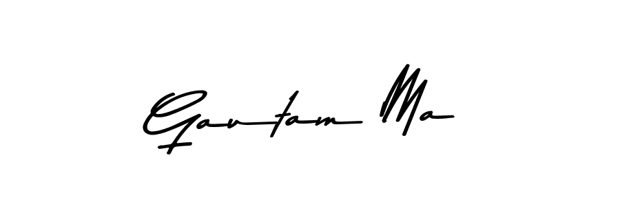 Design your own signature with our free online signature maker. With this signature software, you can create a handwritten (Asem Kandis PERSONAL USE) signature for name Gautam Ma. Gautam Ma signature style 9 images and pictures png