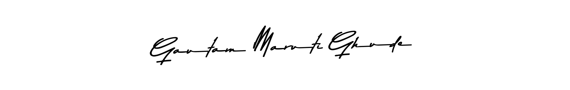 How to make Gautam Maruti Ghude name signature. Use Asem Kandis PERSONAL USE style for creating short signs online. This is the latest handwritten sign. Gautam Maruti Ghude signature style 9 images and pictures png
