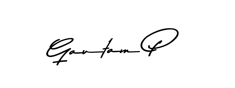 Gautam P stylish signature style. Best Handwritten Sign (Asem Kandis PERSONAL USE) for my name. Handwritten Signature Collection Ideas for my name Gautam P. Gautam P signature style 9 images and pictures png