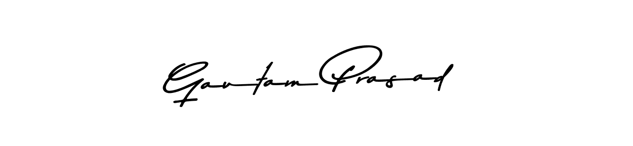 How to make Gautam Prasad name signature. Use Asem Kandis PERSONAL USE style for creating short signs online. This is the latest handwritten sign. Gautam Prasad signature style 9 images and pictures png