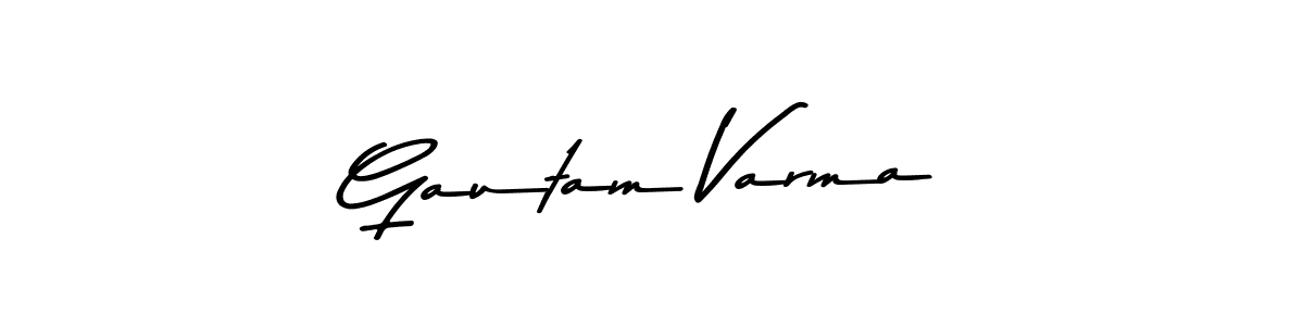 Make a beautiful signature design for name Gautam Varma. With this signature (Asem Kandis PERSONAL USE) style, you can create a handwritten signature for free. Gautam Varma signature style 9 images and pictures png