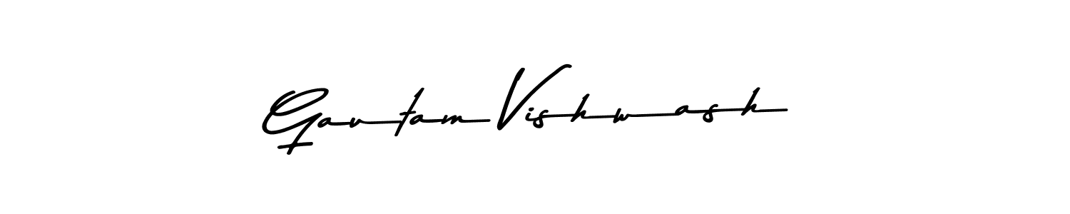 Gautam Vishwash stylish signature style. Best Handwritten Sign (Asem Kandis PERSONAL USE) for my name. Handwritten Signature Collection Ideas for my name Gautam Vishwash. Gautam Vishwash signature style 9 images and pictures png