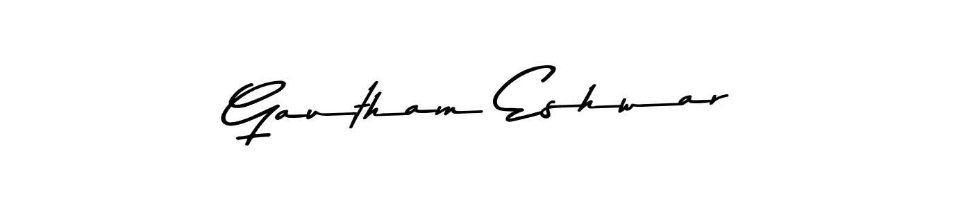 How to make Gautham Eshwar signature? Asem Kandis PERSONAL USE is a professional autograph style. Create handwritten signature for Gautham Eshwar name. Gautham Eshwar signature style 9 images and pictures png