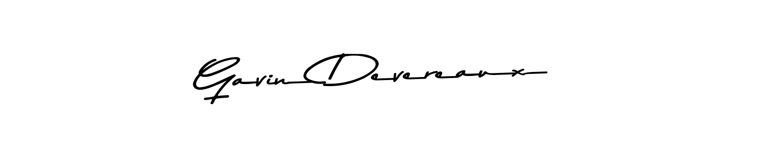 How to make Gavin Devereaux name signature. Use Asem Kandis PERSONAL USE style for creating short signs online. This is the latest handwritten sign. Gavin Devereaux signature style 9 images and pictures png