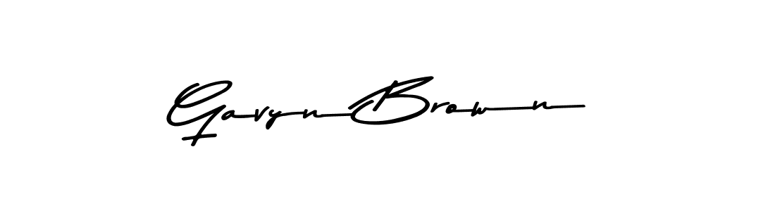 How to make Gavyn Brown name signature. Use Asem Kandis PERSONAL USE style for creating short signs online. This is the latest handwritten sign. Gavyn Brown signature style 9 images and pictures png