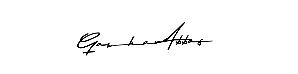 You should practise on your own different ways (Asem Kandis PERSONAL USE) to write your name (Gawhar Abbas) in signature. don't let someone else do it for you. Gawhar Abbas signature style 9 images and pictures png