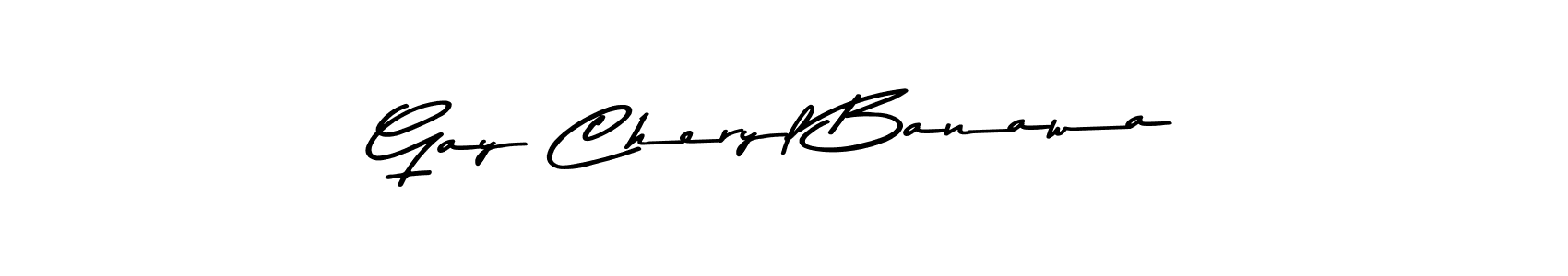 How to make Gay Cheryl Banawa name signature. Use Asem Kandis PERSONAL USE style for creating short signs online. This is the latest handwritten sign. Gay Cheryl Banawa signature style 9 images and pictures png