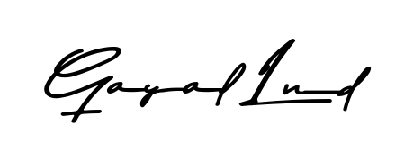 Personalize your online presence with Gayal Lnd signature rendered in elegant Asem Kandis PERSONAL USE font. Great for website footers and blogs. Gayal Lnd signature style 9 images and pictures png