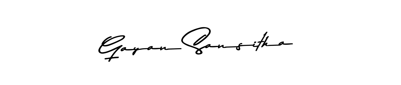 The best way (Asem Kandis PERSONAL USE) to make a short signature is to pick only two or three words in your name. The name Gayan Sansitha include a total of six letters. For converting this name. Gayan Sansitha signature style 9 images and pictures png