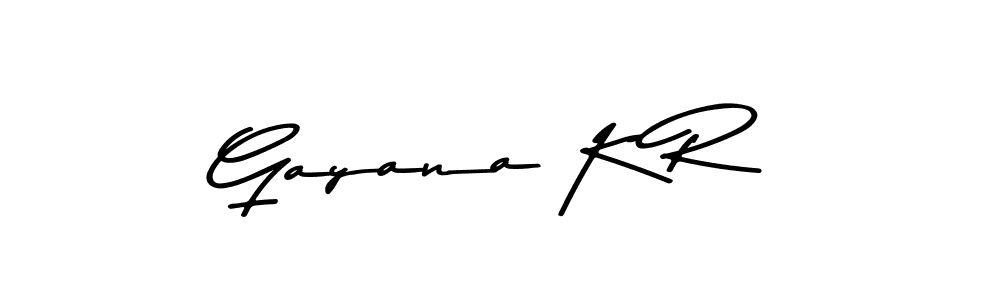 How to make Gayana K R signature? Asem Kandis PERSONAL USE is a professional autograph style. Create handwritten signature for Gayana K R name. Gayana K R signature style 9 images and pictures png