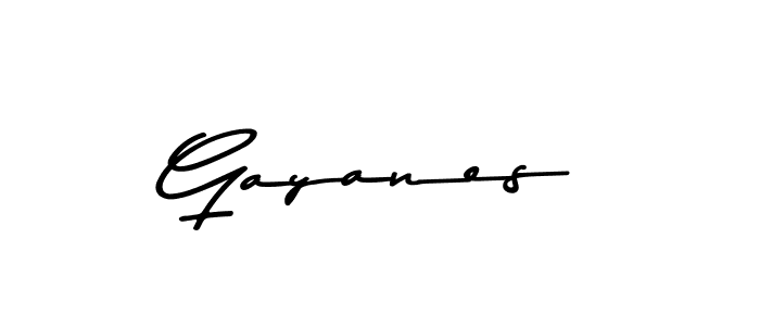 How to make Gayanes name signature. Use Asem Kandis PERSONAL USE style for creating short signs online. This is the latest handwritten sign. Gayanes signature style 9 images and pictures png