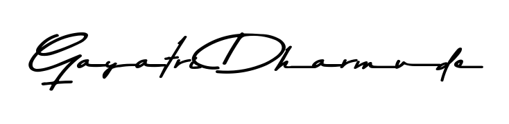 Explore multiple handwriting variations for Gayatri Dharmude including this stunning Asem Kandis PERSONAL USE design. Free to use across all platforms. Gayatri Dharmude signature style 9 images and pictures png