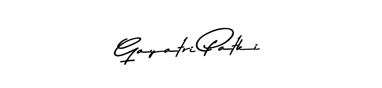 How to make Gayatri Patki name signature. Use Asem Kandis PERSONAL USE style for creating short signs online. This is the latest handwritten sign. Gayatri Patki signature style 9 images and pictures png