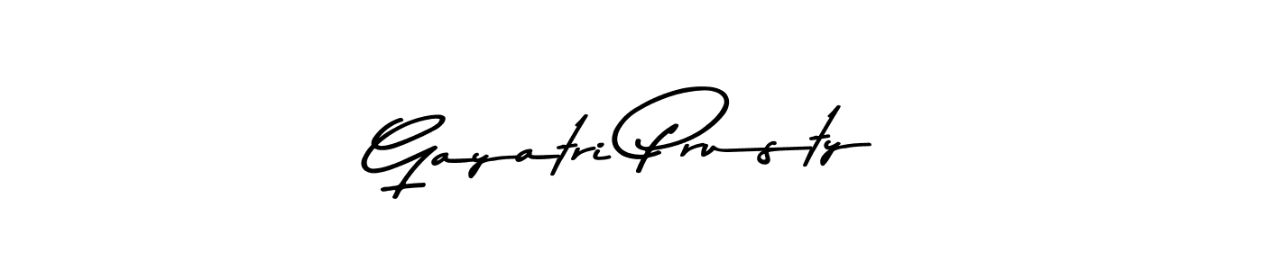 How to make Gayatri Prusty name signature. Use Asem Kandis PERSONAL USE style for creating short signs online. This is the latest handwritten sign. Gayatri Prusty signature style 9 images and pictures png