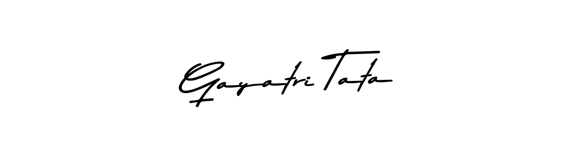 How to make Gayatri Tata name signature. Use Asem Kandis PERSONAL USE style for creating short signs online. This is the latest handwritten sign. Gayatri Tata signature style 9 images and pictures png