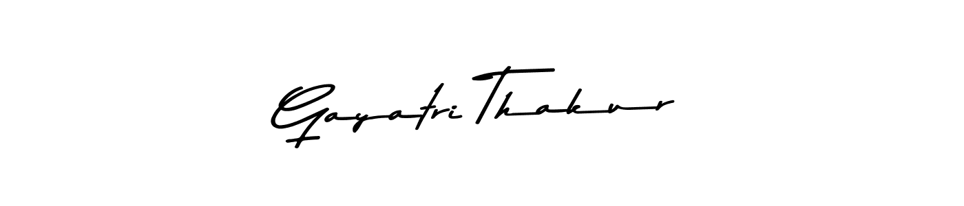 How to make Gayatri Thakur name signature. Use Asem Kandis PERSONAL USE style for creating short signs online. This is the latest handwritten sign. Gayatri Thakur signature style 9 images and pictures png