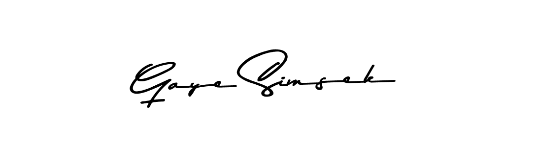 Design your own signature with our free online signature maker. With this signature software, you can create a handwritten (Asem Kandis PERSONAL USE) signature for name Gaye Simsek. Gaye Simsek signature style 9 images and pictures png