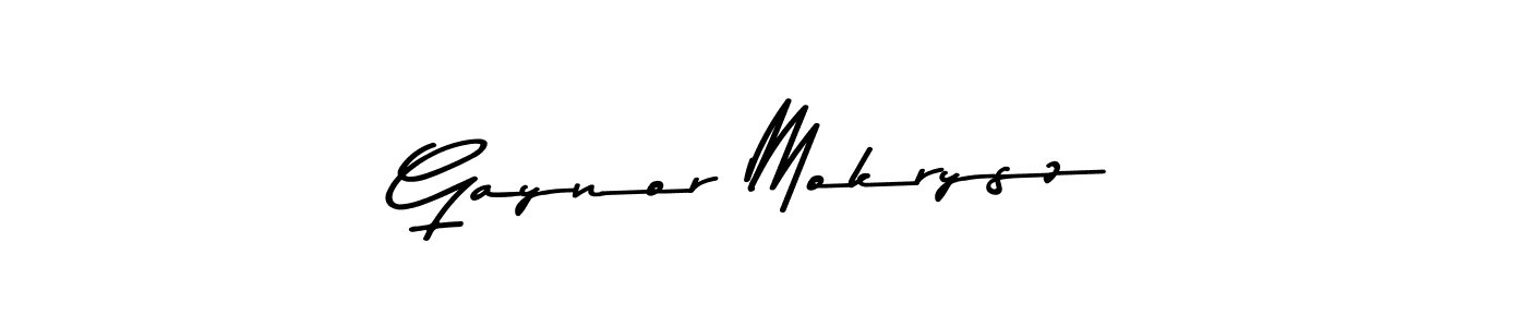 The best way (Asem Kandis PERSONAL USE) to make a short signature is to pick only two or three words in your name. The name Gaynor Mokrysz include a total of six letters. For converting this name. Gaynor Mokrysz signature style 9 images and pictures png