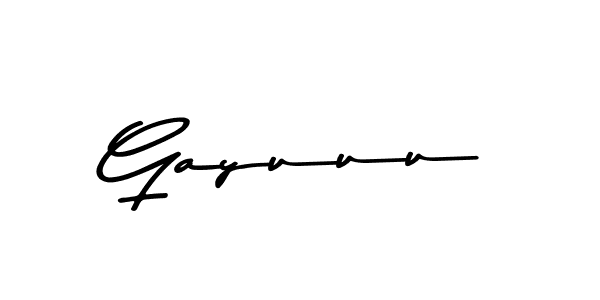 Create a beautiful signature design for name Gayuuu. With this signature (Asem Kandis PERSONAL USE) fonts, you can make a handwritten signature for free. Gayuuu signature style 9 images and pictures png