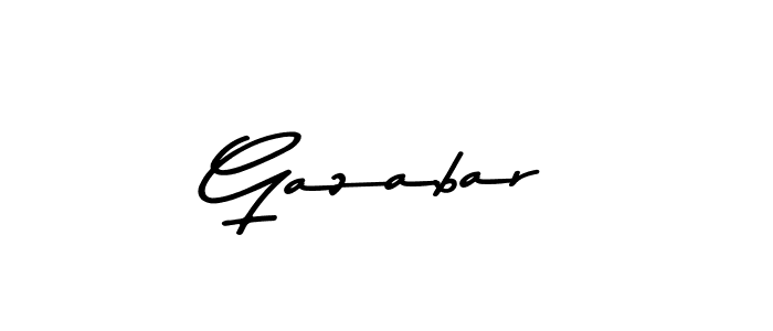 Create a beautiful signature design for name Gazabar. With this signature (Asem Kandis PERSONAL USE) fonts, you can make a handwritten signature for free. Gazabar signature style 9 images and pictures png