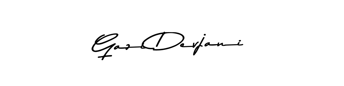 Create a beautiful signature design for name Gazi Devjani. With this signature (Asem Kandis PERSONAL USE) fonts, you can make a handwritten signature for free. Gazi Devjani signature style 9 images and pictures png