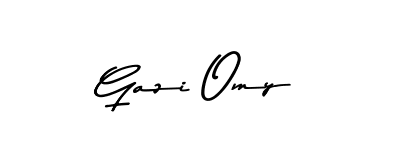 Create a beautiful signature design for name Gazi Omy. With this signature (Asem Kandis PERSONAL USE) fonts, you can make a handwritten signature for free. Gazi Omy signature style 9 images and pictures png