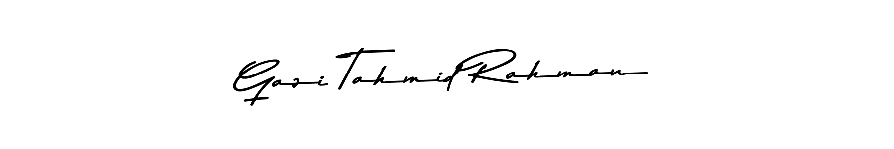 Create a beautiful signature design for name Gazi Tahmid Rahman. With this signature (Asem Kandis PERSONAL USE) fonts, you can make a handwritten signature for free. Gazi Tahmid Rahman signature style 9 images and pictures png