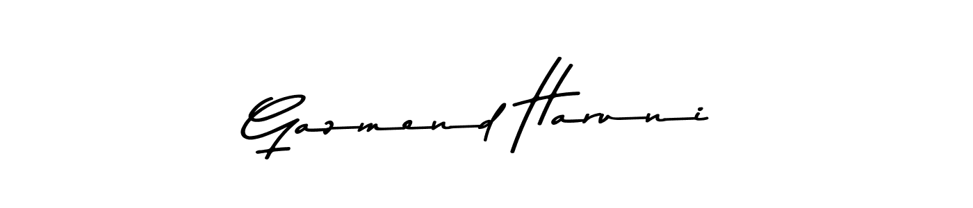 Gazmend Haruni stylish signature style. Best Handwritten Sign (Asem Kandis PERSONAL USE) for my name. Handwritten Signature Collection Ideas for my name Gazmend Haruni. Gazmend Haruni signature style 9 images and pictures png