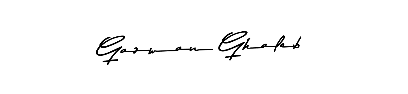 Design your own signature with our free online signature maker. With this signature software, you can create a handwritten (Asem Kandis PERSONAL USE) signature for name Gazwan Ghaleb. Gazwan Ghaleb signature style 9 images and pictures png