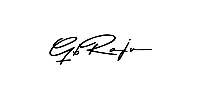 How to make Gb Raju name signature. Use Asem Kandis PERSONAL USE style for creating short signs online. This is the latest handwritten sign. Gb Raju signature style 9 images and pictures png