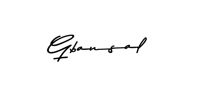 Use a signature maker to create a handwritten signature online. With this signature software, you can design (Asem Kandis PERSONAL USE) your own signature for name Gbansal. Gbansal signature style 9 images and pictures png