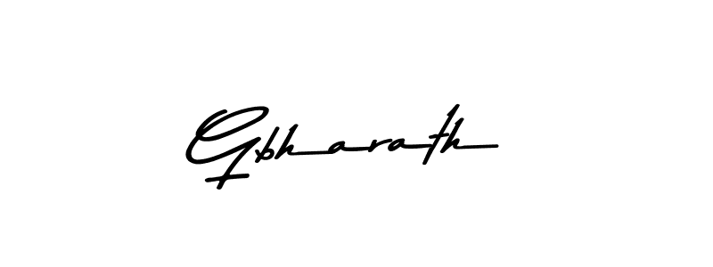 Design your own signature with our free online signature maker. With this signature software, you can create a handwritten (Asem Kandis PERSONAL USE) signature for name Gbharath. Gbharath signature style 9 images and pictures png