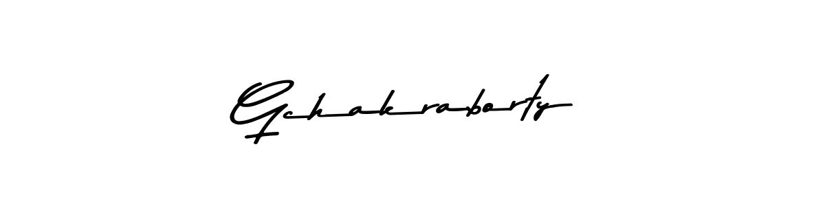 Make a beautiful signature design for name Gchakraborty. With this signature (Asem Kandis PERSONAL USE) style, you can create a handwritten signature for free. Gchakraborty signature style 9 images and pictures png