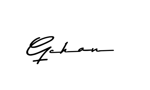 Make a beautiful signature design for name Gchan. With this signature (Asem Kandis PERSONAL USE) style, you can create a handwritten signature for free. Gchan signature style 9 images and pictures png