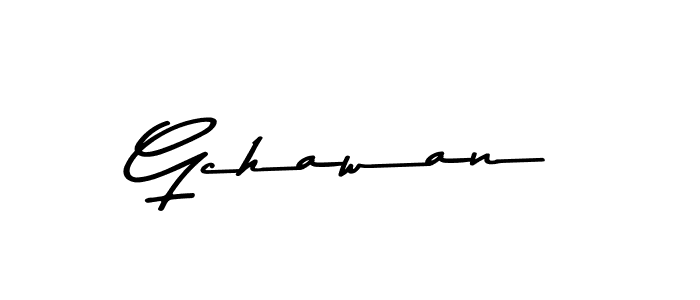 Design your own signature with our free online signature maker. With this signature software, you can create a handwritten (Asem Kandis PERSONAL USE) signature for name Gchawan. Gchawan signature style 9 images and pictures png