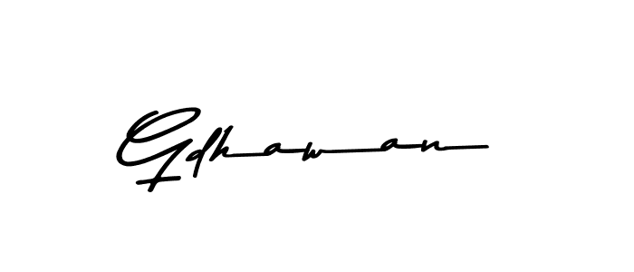 Use a signature maker to create a handwritten signature online. With this signature software, you can design (Asem Kandis PERSONAL USE) your own signature for name Gdhawan. Gdhawan signature style 9 images and pictures png
