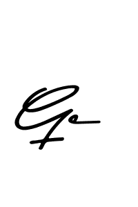 Make a beautiful signature design for name Ge. With this signature (Asem Kandis PERSONAL USE) style, you can create a handwritten signature for free. Ge signature style 9 images and pictures png